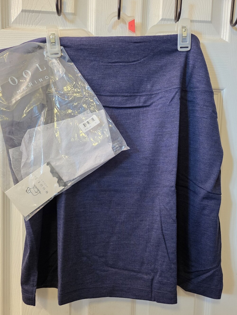1X Woolx Merino Wool Monroe Knee Length Skirt - Twilight Storm